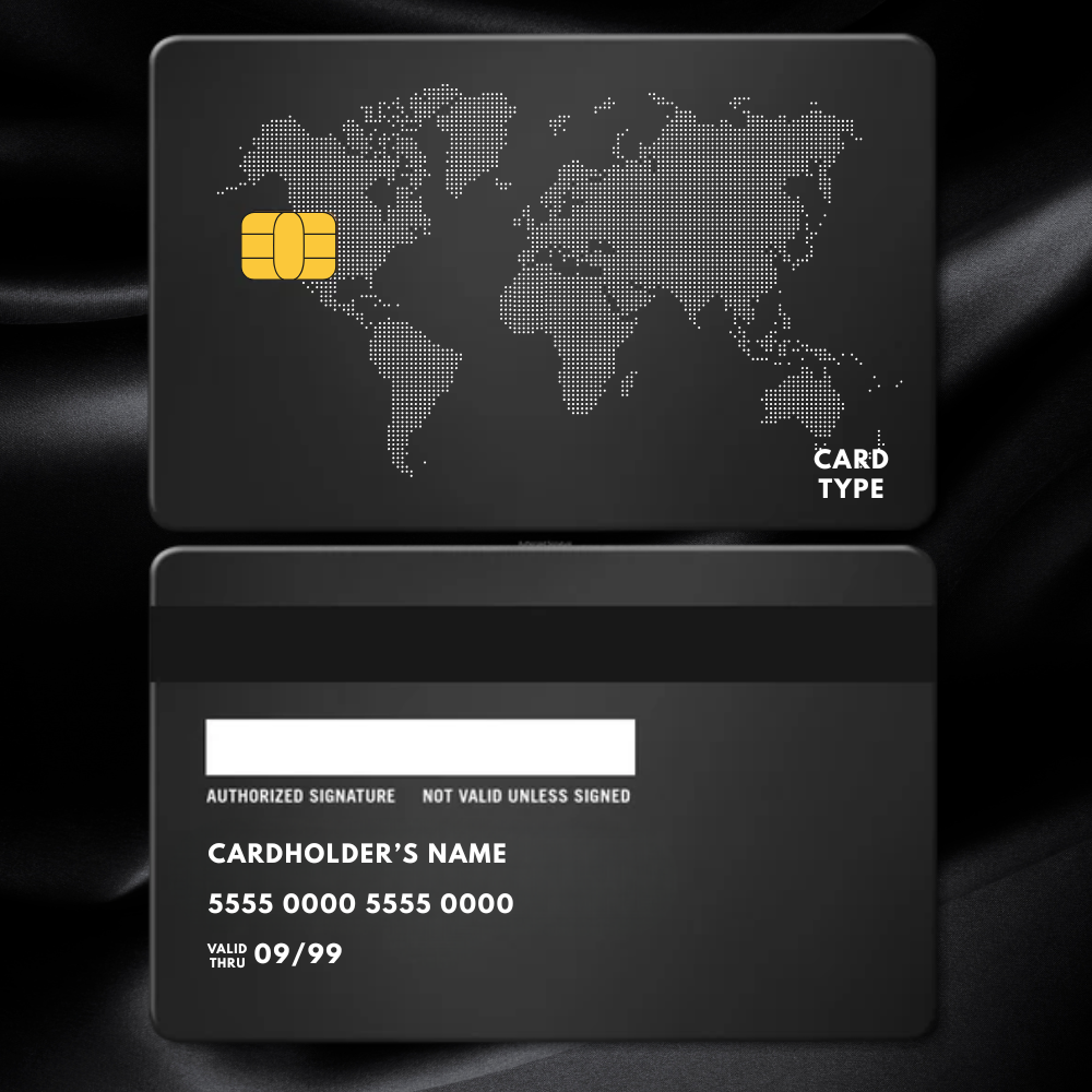 World Map | Plastic to Metal Card Conversion