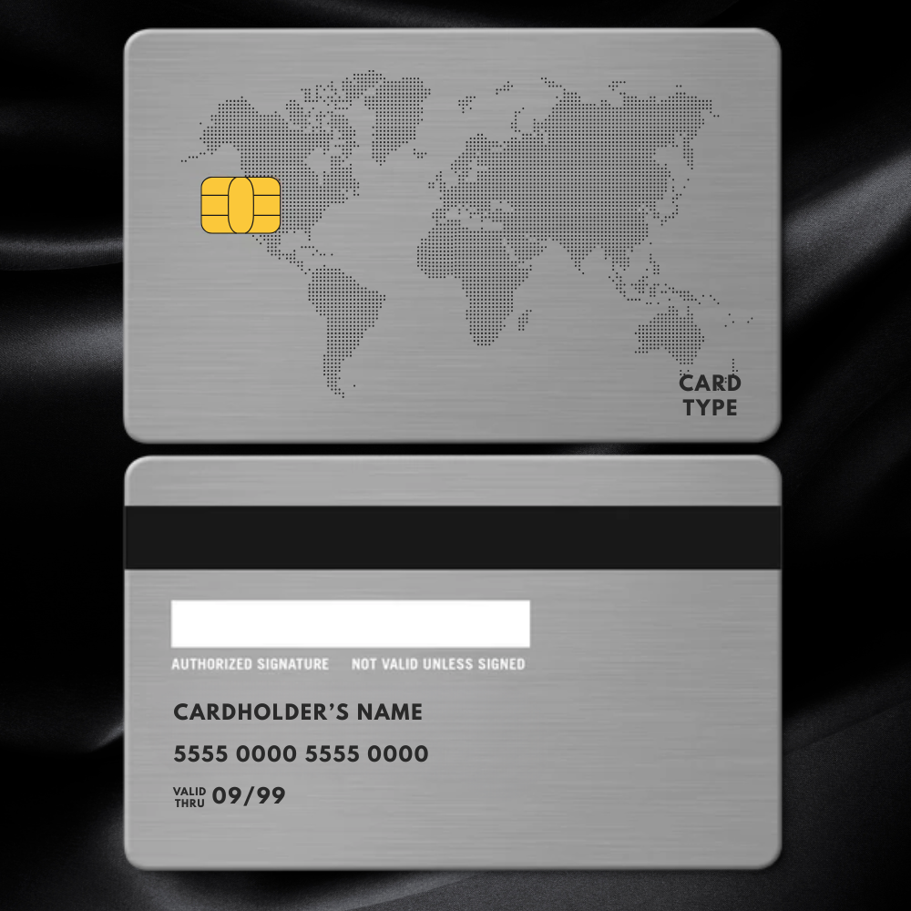 World Map | Plastic to Metal Card Conversion