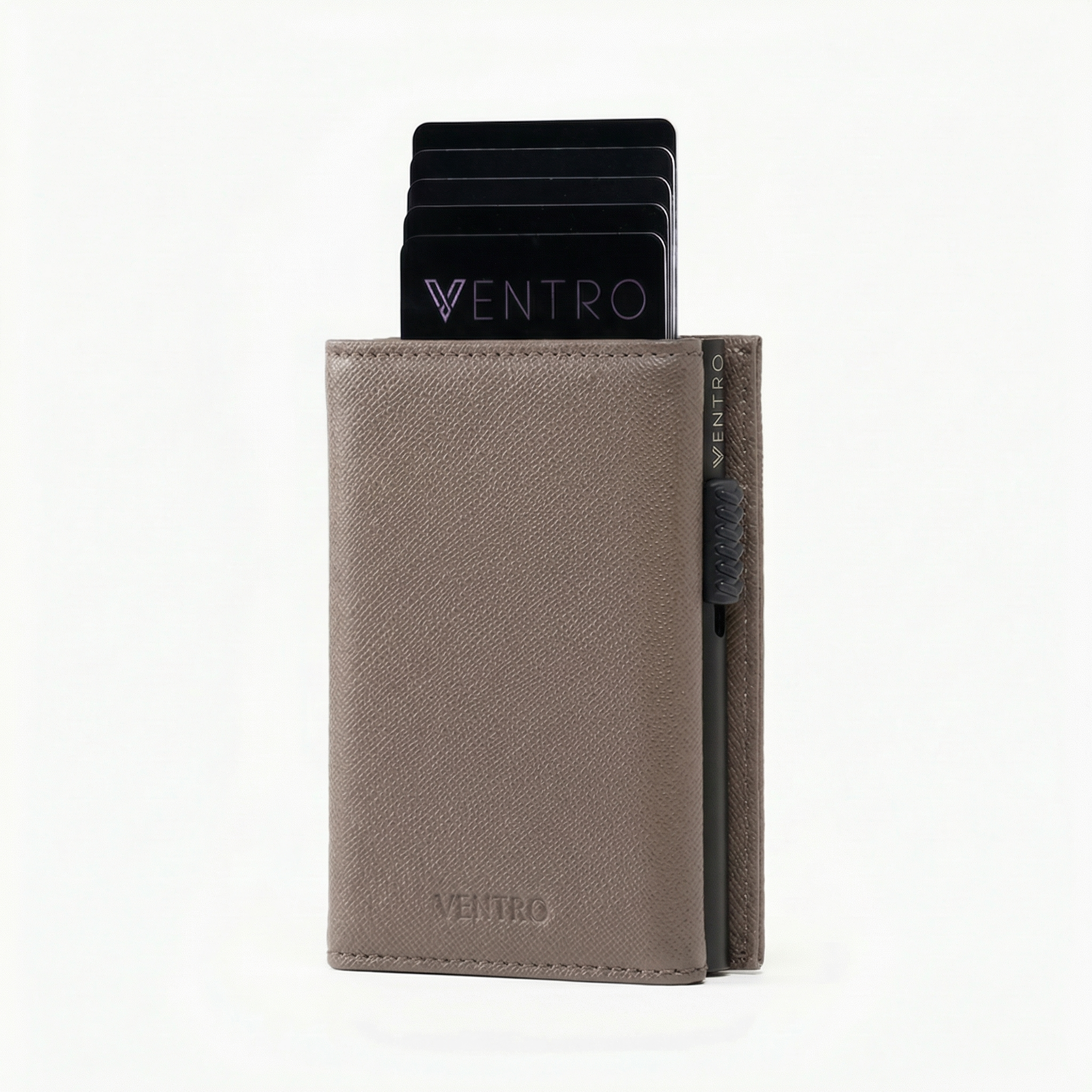 Ventro cardholder with cards on a white background