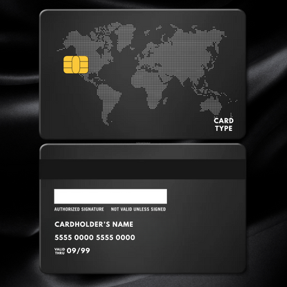 World Map | Plastic to Metal Card Conversion