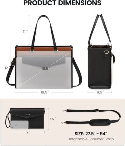 Porter Tote leather work bag for women by Ventro — product photo 4