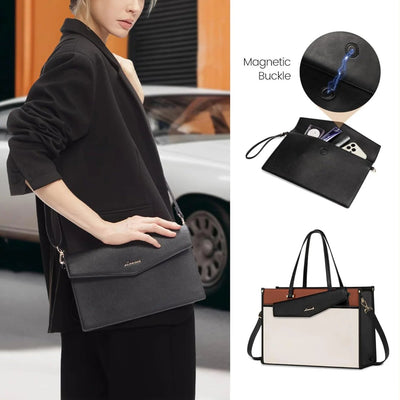 Porter Tote leather work bag for women by Ventro — product photo 6