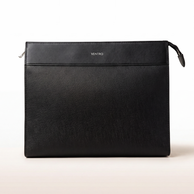 Porter Companion pouch front view in Just Black