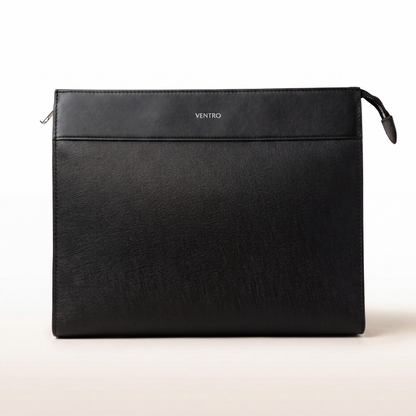 Porter Companion pouch front view in Just Black