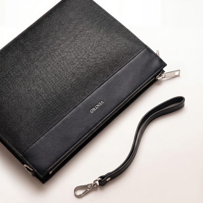 Porter Companion wrist strap and zip detail