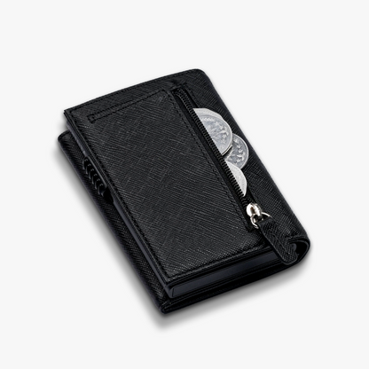 Saffiano black ventro back side