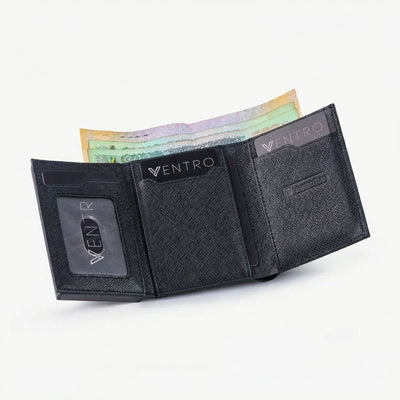 Genesis Élan textured full grain leather NFC wallet by Ventro — product photo 4